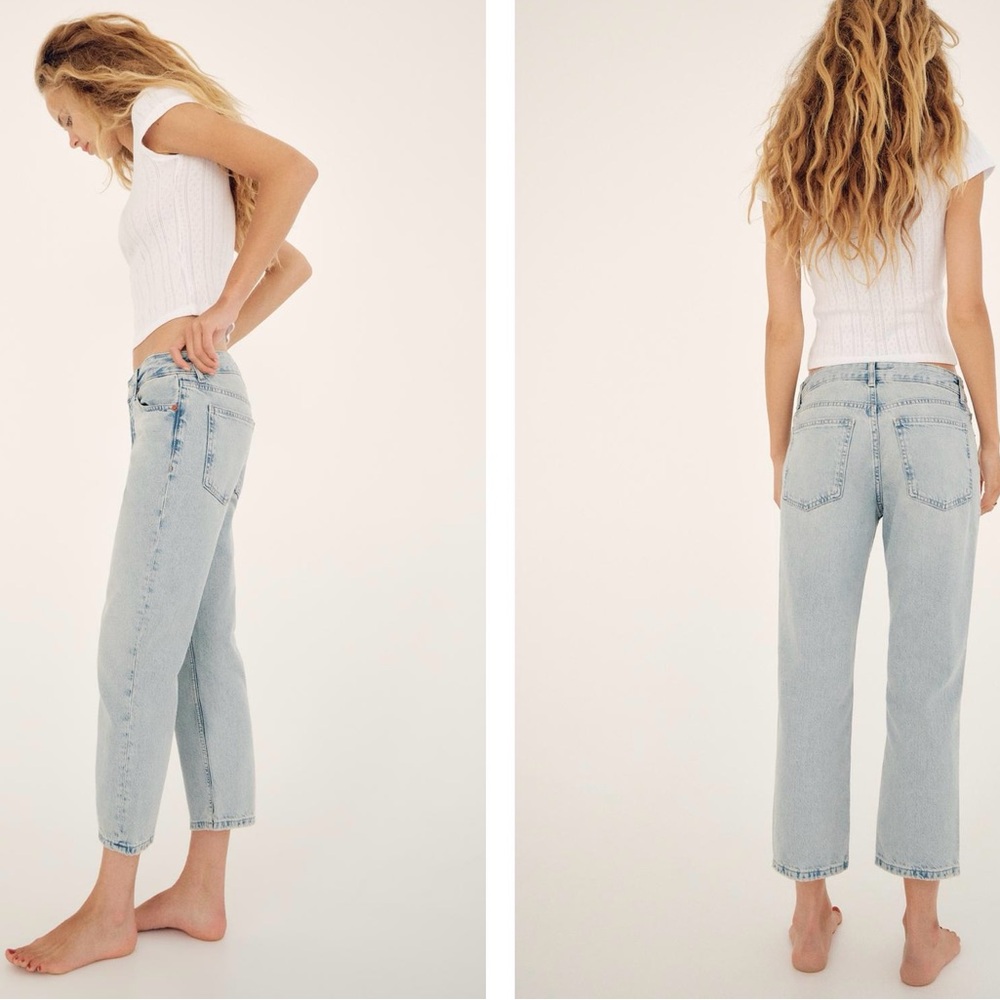 NWT TRF LOW RISE STRAIGHT CUT CROPPED JEANS - Picture 3 of 11